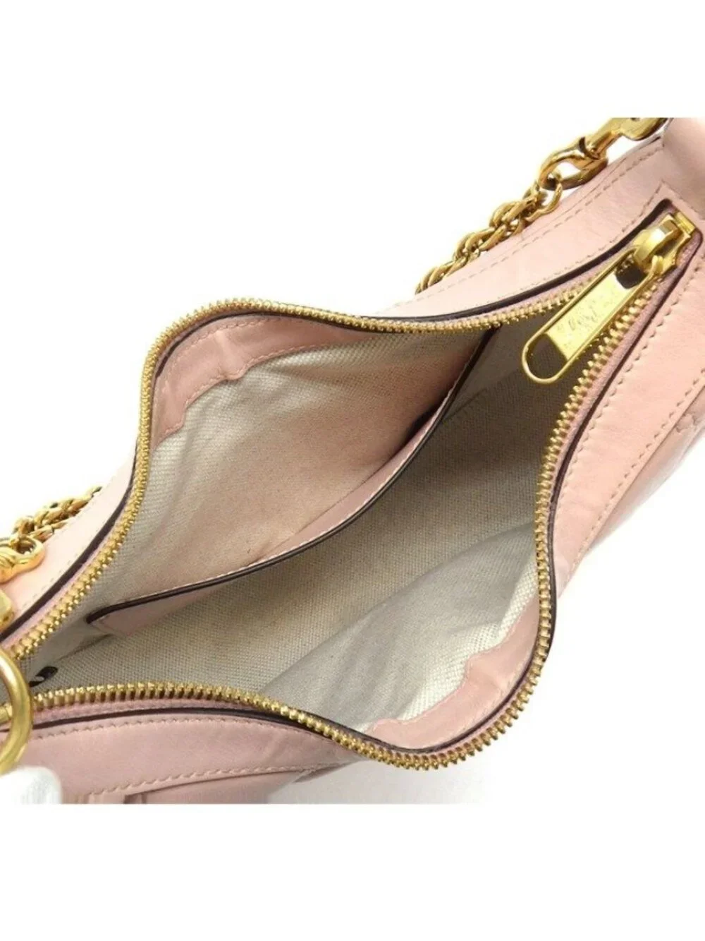 Gucci GG Matelasse Small Shoulder Bag Pink Leather Gold